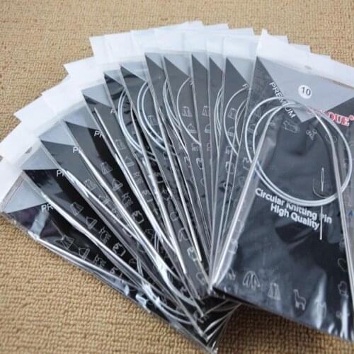 1PC 80cm Stainless Steel Circular Knitting Needles Knitting Pins Crochet Weaving Pins Needlework Tools Hot Sale High Quality