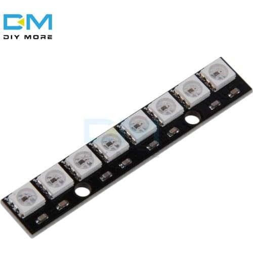 WS2812 5050 RGB LED Matrix Light Built-in Signal Reshaping Electric Reset Power Lost Reset Circuit Board DIY Kit for Arduino