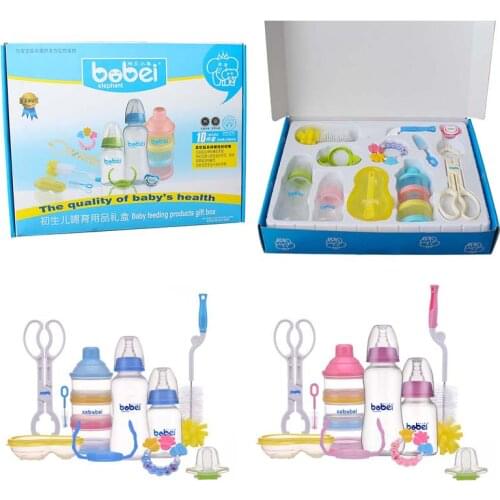 10Pcs/Box Baby Bottles Feeding Milk Storage Cup Baby Water Bottle kids Nursing Bottles Kit Newborn Baby Gift Feeding Set