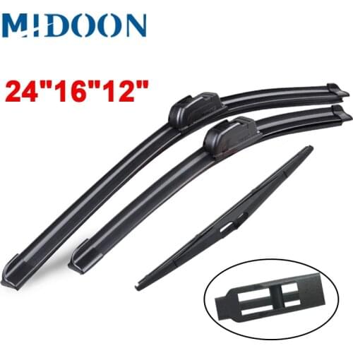 MIDOON Wiper Front Rear Wiper Blades Set Kit For Vauxhall Opel Antara For Holden Captiva5 2006-2017 Maxx Windshield 24"16"12"A1