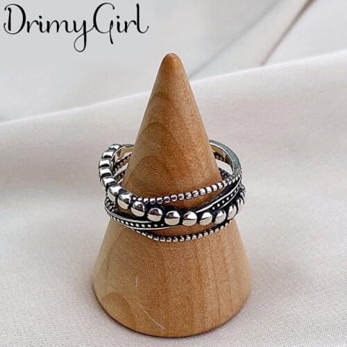 Original Design Bohemian Retro Multilayer Chains Ring For Women Fashion Open Finger Rings Female Boho Jewelry