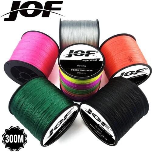 JOF Braided Fishing Line Sea Saltwater Fishing 8 Strands Multifilament 300M 100% PE