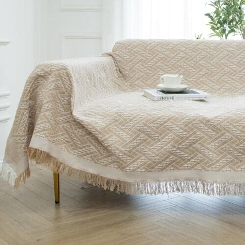 Thicken Cotton Sofa Cover Blanket Solid Color Non-slip Sofa Towel for Living Room Furniture Decor Tapestry Couch Cover