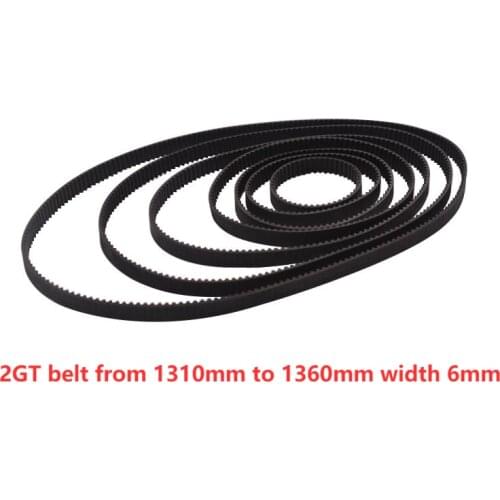 3d printer belt closed loop rubber 2GT timing belt teeth 130 length 260mm width 6mm 260-2GT-6 1pcs