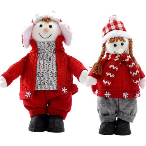Christmas Boy and girl doll doll gift desktop Christmas tree shop window ornament