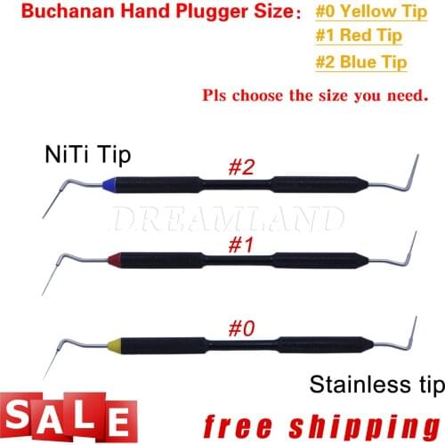 SALL ! Dental Sybronendo Endo Buchanan Hand Plugger Niti Tip Fill Obturation Size 0,1,2