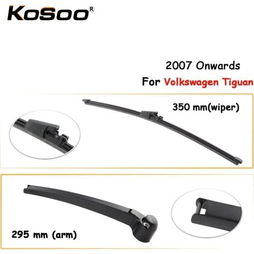 KOSOO Auto Rear Car Wiper Blade For Volkswagen Tiguan,350mm 2007 Onwards Rear Window Windshield Wiper Blades Arm,Car Accessories