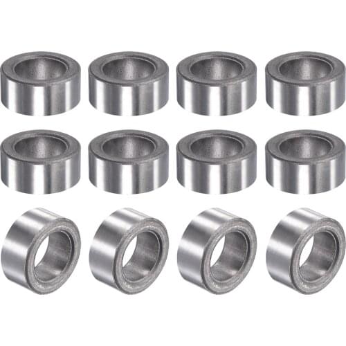 Uxcell Sleeve Bearings 14mm Bore 22mm OD 10mm Length Sintered Iron Self-Lubricating Bushings 12pcs