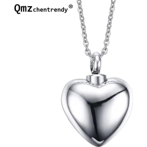 Stainless Steel Keepsake Cremation Jewelry Love Heart Pendants Ashes Necklace Openable Put in Ash Urn Memorial Jewelry