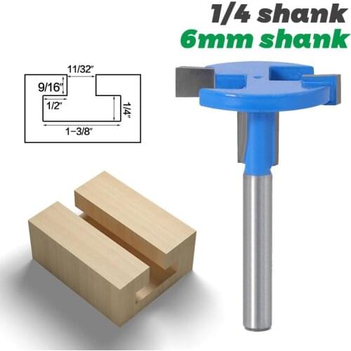 1pcs Top Quality T-Slot & T-Track Slotting Router Bit - 1/4"6mmShank For Woodworking Chisel Cutter