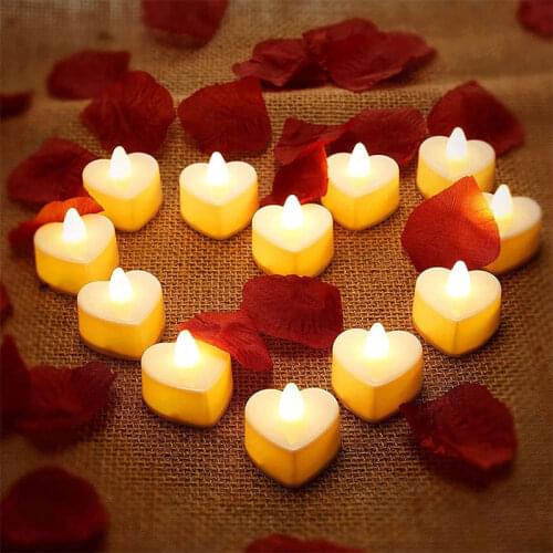 10pcs Creative LED Candles Tea Light Lamp Battery Powered Home Valentines Day Birthday Party Decoration Easter Lighting Candle