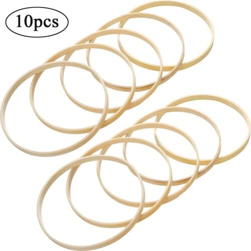 Vosarea 10pcs 15cm Dream Catcher Ring Round Circle Bamboo Hoop Macrame Craft Hoop DIY Craft Tools With Desiccant Accessories
