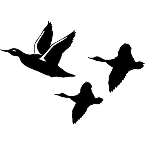 15*11CM Ducks Flying Car Sticker Decals Creative Decorative Bird Hunting Waterfowl Motorcycle Car Stickers S6-2648