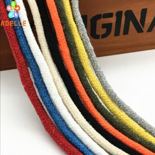 15 Colors 6mm Braided Cotton Rope with Strong Core Sash Cord Handle Pulley Bondage Dog Leash DIY Macrame free shipping 20m