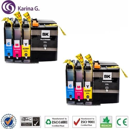 4pk compatible ink cartridge for Brother LC509 BK LC505 C/M/Y For DCP-J105 MFC-J200 without chip for South America market