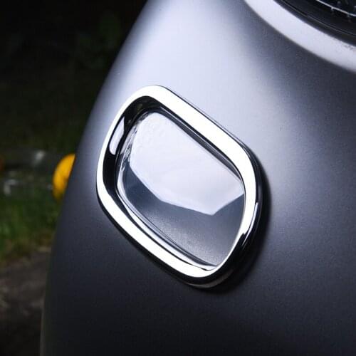 ABS 2 Pcs Front Turn Signal Lndicator Lamp Protective Cover for Mercedes New Smart 453 Fortwo Chromed Stickers Accessories