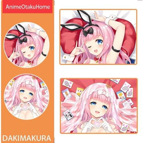 Anime Kaguya-sama: Love Is War Fujiwara Chika Throw Pillow Cover Hugging Pillowcase Otaku Bedding Dakimakura Pillow Case Gift