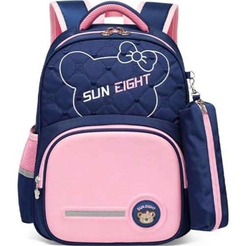 POOLOOS First Class Children Backpack School Bags For Girls Waterproof Nylon Primary School Backpacks 14L
