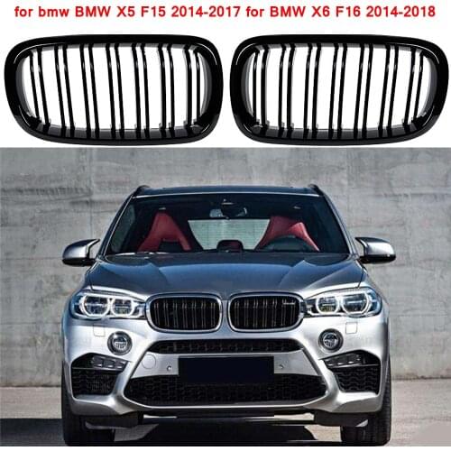 For BMW F15 grille line front replacement kidney grill gloss black for X5 F15 2014-2017 for BMW X6 F16 2014-2018