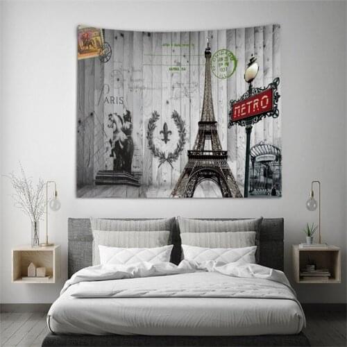 Effier Tower Tapestry Wall Hanging Retro Tapestries For Home Decoration Large Plus Size Free Shipping