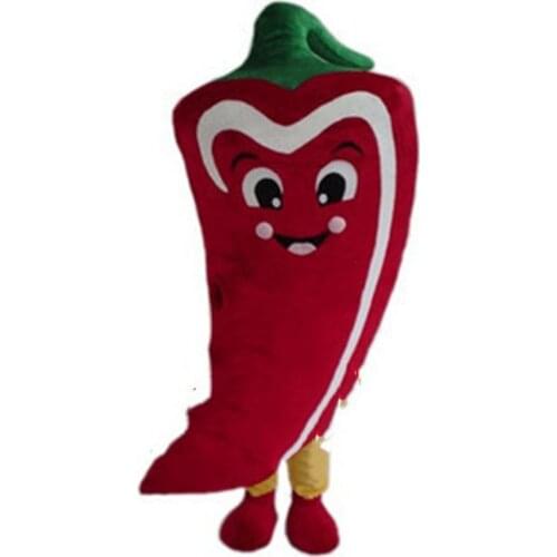 Red Chili Mascot Costume Suits Cosplay Party Game Dress Outfit Promotion Carnival Cartoon Character Halloween Xmas Easter Adult