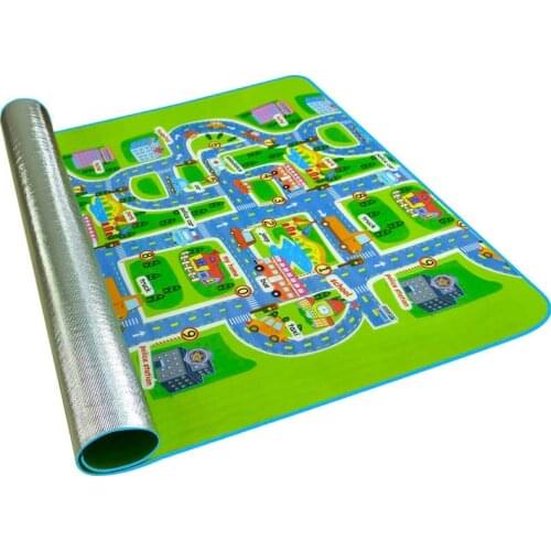 Baby Crawling Mat Non-slip Surface Baby Carpet Rug Play Mat 0.3cm Thick Urban Track Learning Mat for Children Game Pad