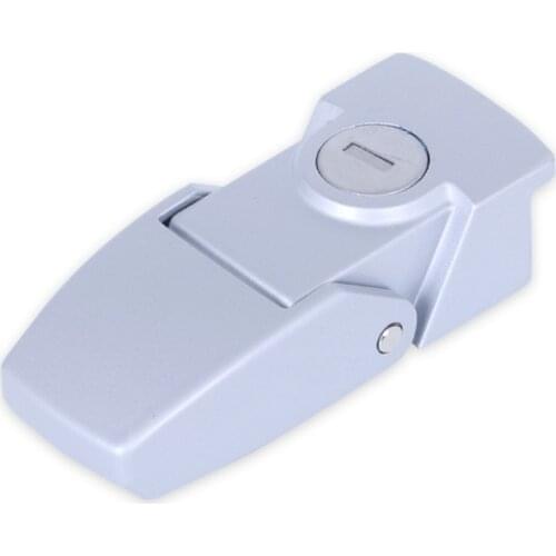 Square hidden cabinet metal hasp latch zinc alloy distribution box case Security Toggle Lock with key door fastener hardware