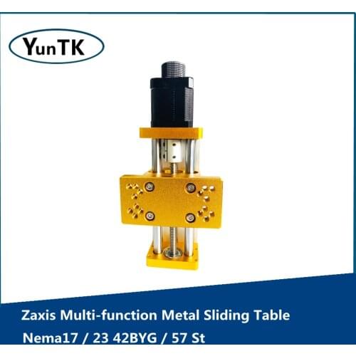 Zaxis Multi-function Metal Sliding Table, Accessories for CNC Milling Machine, Height Adjustable, Nema17 / 23 42BYG / 57 St
