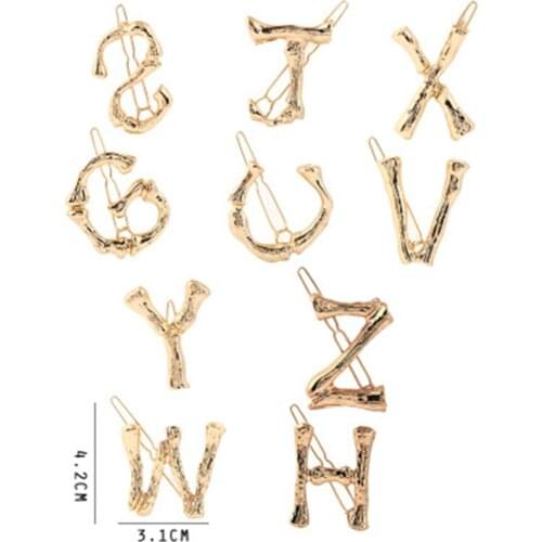 Fashion Women N-Z Letter Modeling Hairpins Girls Lovely Hair Clips Sweet Hair Accessories Bangs Clips Cute Headwear