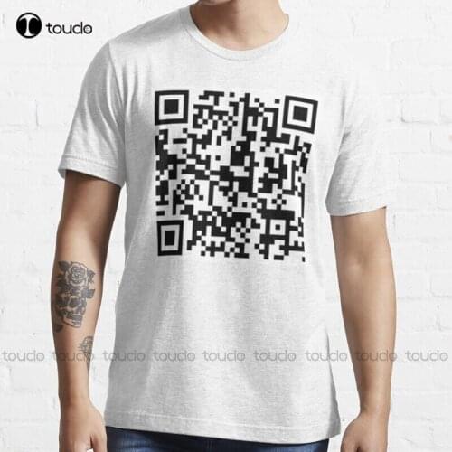 New Rickroll Qr Code Rick Astley Never Gonna Give You Up T-Shirt Cotton Men Tee Shirt