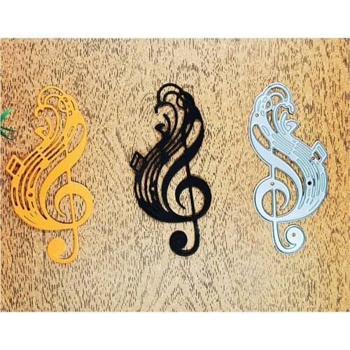 Musical Note Cutting Dies Scrapbooking Embossing Folders for Greeting Card Making Decorative Paper Metal Craft DIY Stencil