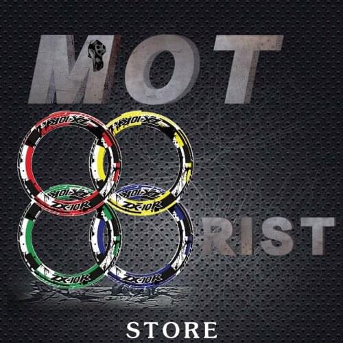 A set of 4pcs Thick Edge Outer Rim reflective Sticker Stripe Wheel Decals Fit for KAWASAKI ZX-10R zx10r