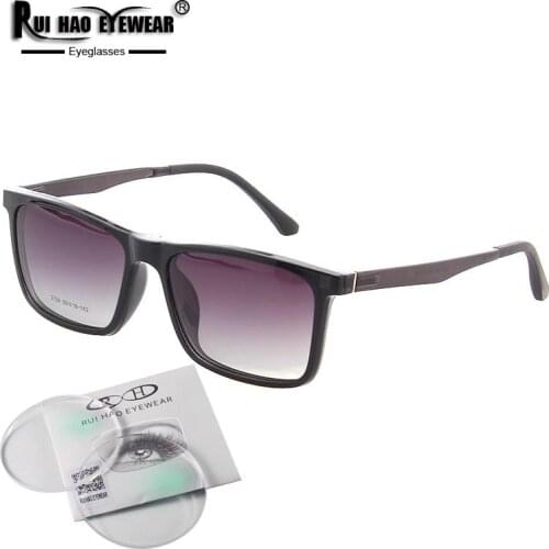 Customize Prescription Eyeglasses and Clip on Sunglasses Optical Glasses Fill Resin Lenses Myopia Spectacles Progressive Glasses