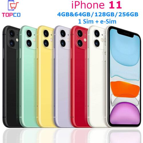Genuine Original Apple iPhone 11 Mobile Phone 4G LTE 6.1" Hexa-core A13 Bionic Dual 12MP RAM 4GB ROM 64GB/128GB/256GB NFC