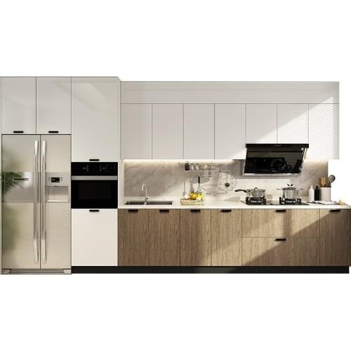 Overall customized cabinet set kitchen quartz stone countertop cabinet assembly home decoration