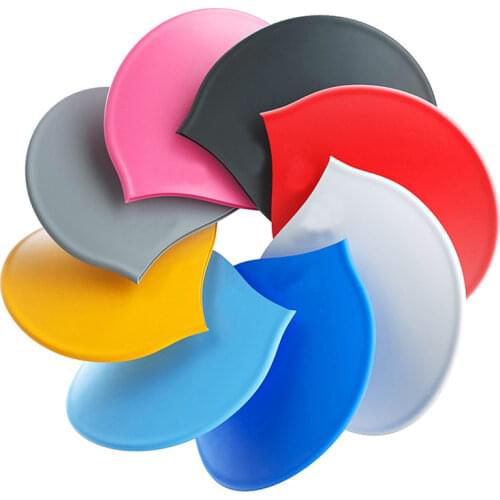 Swimming Cap Silicone Women Men Waterproof Adult Sports High Elastic Ear Protection Swim Pool Hat