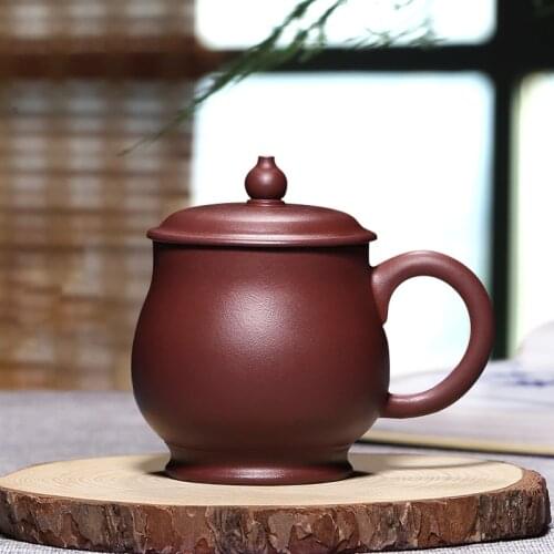 Yixing teacup Tea Set Handmade teacup office Cup purple sand cup with cover personal cover water cup