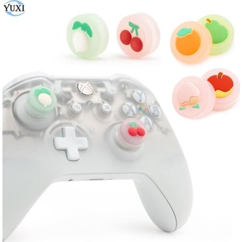 YuXi Animal Crossing Fruit Thumb Stick Grip Cap Joystick Cover For Sony Dualshock 4 PS4 Controller For Switch Pro for Xbox 360