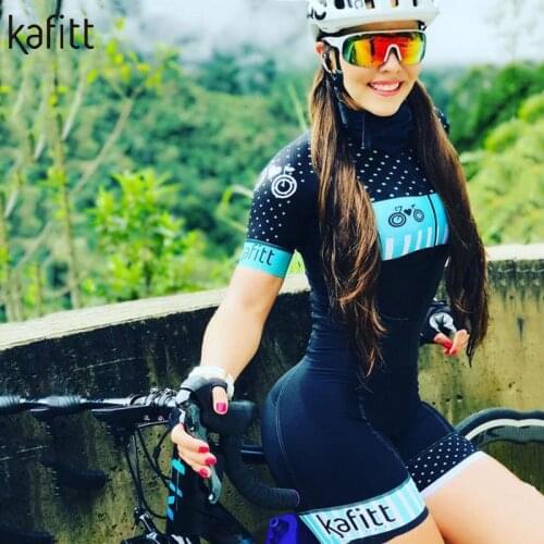 KAFITT Womens short-sleeved cycling suits, summer anti-ultraviolet cycling suits, quick-drying suits, sports suits