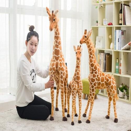 1pc 60-120cm cute simulation giraffe plush toy stuffed soft animal dolls high quality Home Accessories baby kids birthday gift