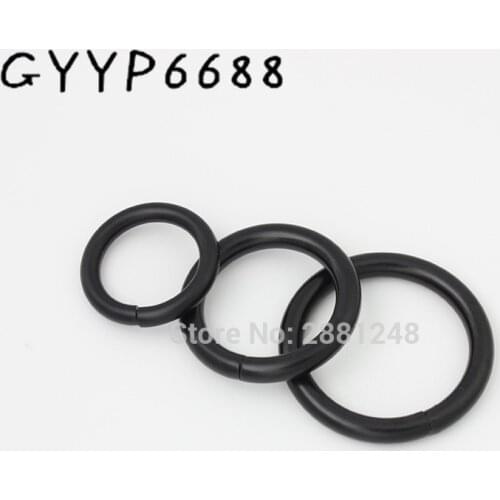 10-30pcs dark black opened o rings 20mm 26mm 31mm for strap ring bags handle Pants Connect handmade metal