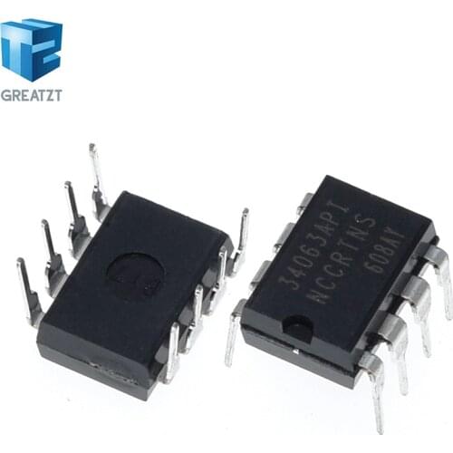 GREATZT 10PCS MC34063API MC34063 34063 DIP8 DIP Boost or buck power DC/DC converter