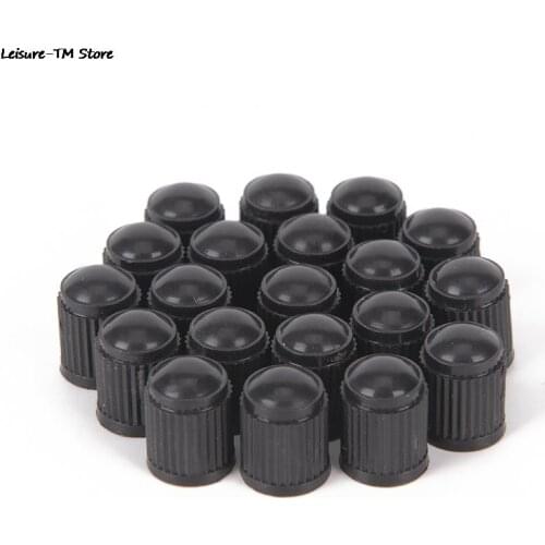 20Pcs Black Plastic Dust Valve Caps Bike Car Wheel Tyre Air Valve Stem Caps Motorcycle Tyre Air Valve Caps Car Accessories