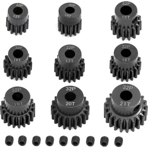32DP 5mm 13T 14T 15T 16T 17T 18T 19T 20T 21T Metal Pinion Motor Gear for 1/8 RC HSP HPI Crawler Buggy Truck Car