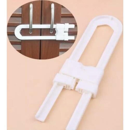 6PCS/LOT The New High-quality Environmentally Friendly Materials Adjustable U-shaped Cabinet Cupboard Door Lock Baby Safety Lock