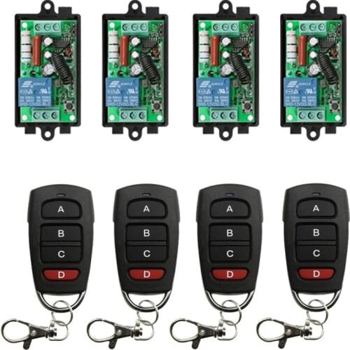 AC220V 1CH 1Channe 10A RF wireless remote control switch System switch Transmitter + Receiver,315/433 MHZ