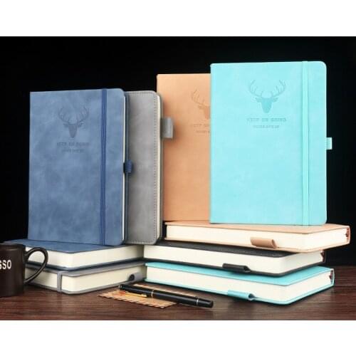 Strap A5 Notebook, Stationery Imitation Leather Pu Notepad, Office Business Notebooks Chool Supplies