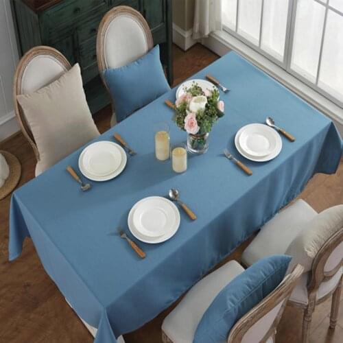 Pure cotton and linen tablecloths plain between high-end hotel dining table cloth decorative cloth model