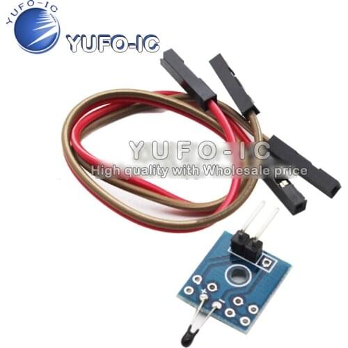 Temperature sensor with small board Contains small PCB board 2 20cm long DuPont lines and thermistors