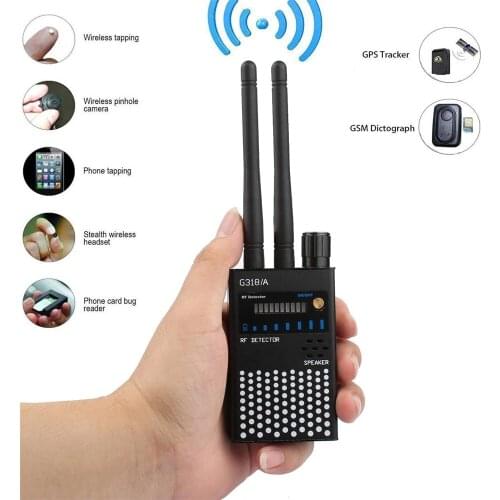 RF Signal Detector, 1MHz-8GHz Frequencies Full Range Wireless Bug Detector for Hidden GSM Listening Device Spy Finder